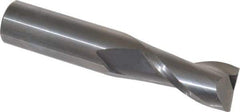 OSG - 3/4", 1-1/2" LOC, 3/4" Shank Diam, 4" OAL, 2 Flute, Solid Carbide Square End Mill - Single End, Uncoated, Spiral Flute, 30° Helix, Centercutting, Right Hand Cut, Right Hand Flute, Series 402 - Eagle Tool & Supply