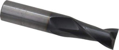 OSG - 3/4", 1-1/2" LOC, 3/4" Shank Diam, 4" OAL, 2 Flute, Solid Carbide Square End Mill - Single End, TiAlN Finish, Spiral Flute, 30° Helix, Centercutting, Right Hand Cut, Right Hand Flute, Series 402 - Eagle Tool & Supply