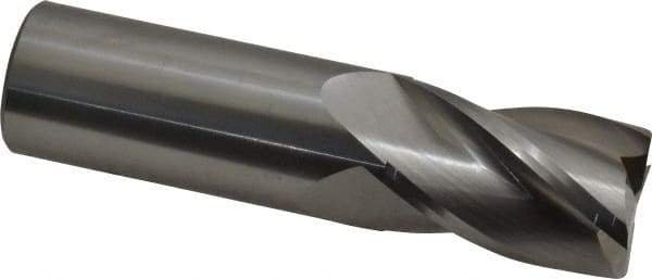 OSG - 1", 1-1/2" LOC, 1" Shank Diam, 4" OAL, 4 Flute, Solid Carbide Square End Mill - Single End, Uncoated, Spiral Flute, 30° Helix, Centercutting, Right Hand Cut, Right Hand Flute, Series 404 - Eagle Tool & Supply