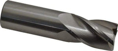 OSG - 1", 1-1/2" LOC, 1" Shank Diam, 4" OAL, 4 Flute, Solid Carbide Square End Mill - Single End, Uncoated, Spiral Flute, 30° Helix, Centercutting, Right Hand Cut, Right Hand Flute, Series 404 - Eagle Tool & Supply