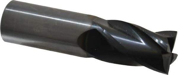 OSG - 1", 1-1/2" LOC, 1" Shank Diam, 4" OAL, 4 Flute, Solid Carbide Square End Mill - Single End, TiAlN Finish, Spiral Flute, 30° Helix, Centercutting, Right Hand Cut, Right Hand Flute, Series 404 - Eagle Tool & Supply