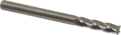 OSG - 1/8", 1/2" LOC, 1/8" Shank Diam, 1-1/2" OAL, 4 Flute, Solid Carbide Square End Mill - Single End, Uncoated, Spiral Flute, 30° Helix, Centercutting, Right Hand Cut, Right Hand Flute, Series 404 - Eagle Tool & Supply