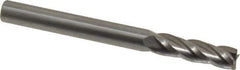 OSG - 3/16", 5/8" LOC, 3/16" Shank Diam, 2" OAL, 4 Flute, Solid Carbide Square End Mill - Single End, Uncoated, Spiral Flute, 30° Helix, Centercutting, Right Hand Cut, Right Hand Flute, Series 404 - Eagle Tool & Supply