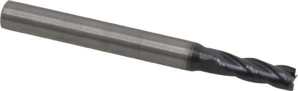 OSG - 13/64", 5/8" LOC, 1/4" Shank Diam, 2-1/2" OAL, 4 Flute, Solid Carbide Square End Mill - Single End, TiAlN Finish, Spiral Flute, 30° Helix, Centercutting, Right Hand Cut, Right Hand Flute, Series 404 - Eagle Tool & Supply