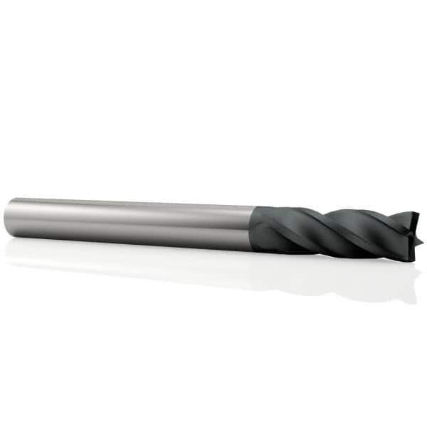 OSG - 25mm, 38mm LOC, 25mm Shank Diam, 102mm OAL, 4 Flute, Solid Carbide Square End Mill - Single End, TiAlN Finish, Spiral Flute, 30° Helix, Centercutting, Right Hand Cut, Right Hand Flute, Series 404 - Eagle Tool & Supply