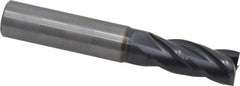 OSG - 13/32", 1" LOC, 7/16" Shank Diam, 2-3/4" OAL, 4 Flute, Solid Carbide Square End Mill - Single End, TiAlN Finish, Spiral Flute, 30° Helix, Centercutting, Right Hand Cut, Right Hand Flute, Series 404 - Eagle Tool & Supply
