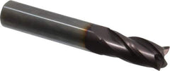 OSG - 27/64", 1" LOC, 7/16" Shank Diam, 2-3/4" OAL, 4 Flute, Solid Carbide Square End Mill - Single End, TiAlN Finish, Spiral Flute, 30° Helix, Centercutting, Right Hand Cut, Right Hand Flute, Series 404 - Eagle Tool & Supply