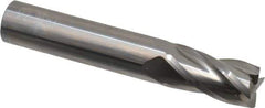 OSG - 1/2", 1" LOC, 1/2" Shank Diam, 3" OAL, 4 Flute, Solid Carbide Square End Mill - Single End, Uncoated, Spiral Flute, 30° Helix, Centercutting, Right Hand Cut, Right Hand Flute, Series 404 - Eagle Tool & Supply