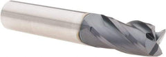 OSG - 1/2", 1" LOC, 1/2" Shank Diam, 3" OAL, 4 Flute, Solid Carbide Square End Mill - Single End, TiAlN Finish, Spiral Flute, 30° Helix, Centercutting, Right Hand Cut, Right Hand Flute, Series 404 - Eagle Tool & Supply