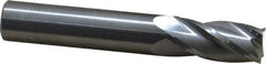 OSG - 9/16", 1-1/8" LOC, 9/16" Shank Diam, 3-1/2" OAL, 4 Flute, Solid Carbide Square End Mill - Single End, Uncoated, Spiral Flute, 30° Helix, Centercutting, Right Hand Cut, Right Hand Flute, Series 404 - Eagle Tool & Supply