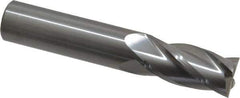 OSG - 5/8", 1-1/4" LOC, 5/8" Shank Diam, 3-1/2" OAL, 4 Flute, Solid Carbide Square End Mill - Single End, Uncoated, Spiral Flute, 30° Helix, Centercutting, Right Hand Cut, Right Hand Flute, Series 404 - Eagle Tool & Supply