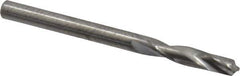 M.A. Ford - 5/32" 118° Spiral Flute Solid Carbide Screw Machine Drill Bit - Bright Finish, Right Hand Cut, 3/4" Flute Length, 2" OAL, Faceted Point, Straight Shank - Eagle Tool & Supply