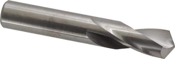 M.A. Ford - 31/64" 118° Spiral Flute Solid Carbide Screw Machine Drill Bit - Bright Finish, Right Hand Cut, 1-1/4" Flute Length, 3" OAL, Faceted Point, Straight Shank - Eagle Tool & Supply