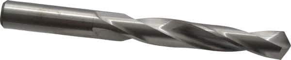 M.A. Ford - 15/32" 118° Solid Carbide Jobber Drill - Bright Finish, Right Hand Cut, Spiral Flute, Straight Shank, 4-3/4" OAL, Faceted Point - Eagle Tool & Supply