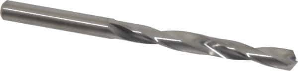 M.A. Ford - #5 118° Solid Carbide Jobber Drill - Bright Finish, Right Hand Cut, Spiral Flute, Straight Shank, 3" OAL, Faceted Point - Eagle Tool & Supply