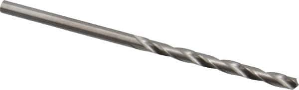 M.A. Ford - #44 118° Solid Carbide Jobber Drill - Bright Finish, Right Hand Cut, Spiral Flute, Straight Shank, 2" OAL, Faceted Point - Eagle Tool & Supply
