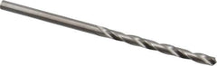 M.A. Ford - #44 118° Solid Carbide Jobber Drill - Bright Finish, Right Hand Cut, Spiral Flute, Straight Shank, 2" OAL, Faceted Point - Eagle Tool & Supply