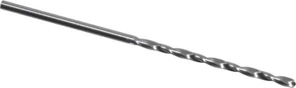 M.A. Ford - #56 118° Solid Carbide Jobber Drill - Bright Finish, Right Hand Cut, Spiral Flute, Straight Shank, 1-1/2" OAL, Faceted Point - Eagle Tool & Supply