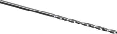 M.A. Ford - #56 118° Solid Carbide Jobber Drill - Bright Finish, Right Hand Cut, Spiral Flute, Straight Shank, 1-1/2" OAL, Faceted Point - Eagle Tool & Supply