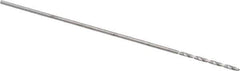 M.A. Ford - #72 118° Solid Carbide Jobber Drill - Bright Finish, Right Hand Cut, Spiral Flute, Straight Shank, 1-1/2" OAL, Faceted Point - Eagle Tool & Supply