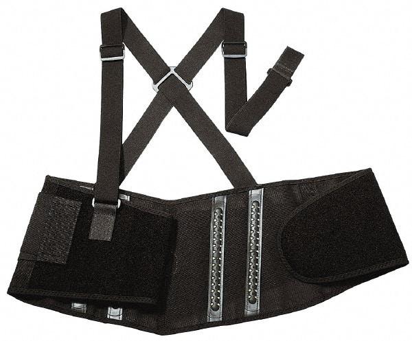 Ergodyne - Size 2XL, Spandex Belt with Adjustable Shoulder Straps - 42 to 46" Waist, Detachable Strap, Black - Eagle Tool & Supply