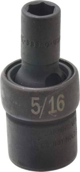SK - 3/8" Drive 5/16" Standard Universal Impact Socket - 6 Points, 2" OAL - Eagle Tool & Supply