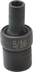 SK - 3/8" Drive 5/16" Standard Universal Impact Socket - 6 Points, 2" OAL - Eagle Tool & Supply