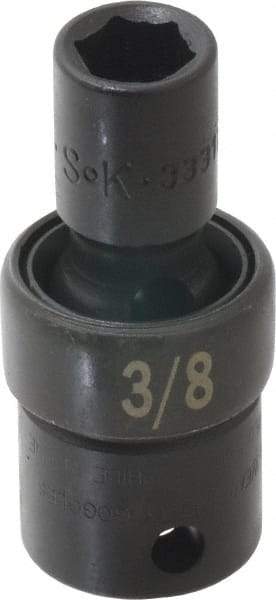 SK - 3/8" Drive 3/8" Standard Universal Impact Socket - 6 Points, 2-1/8" OAL - Eagle Tool & Supply