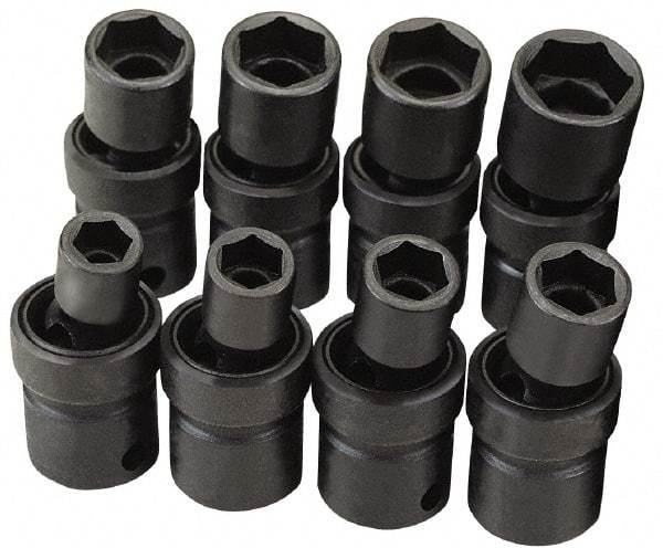 SK - 3/8" Drive 3/4" Standard Universal Impact Socket - 6 Points, 2-3/8" OAL - Eagle Tool & Supply