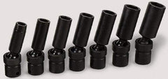 SK - 3/8" Drive 9/16" Deep Universal Impact Socket - 6 Points, 3-7/32" OAL - Eagle Tool & Supply