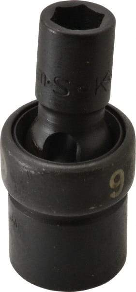SK - 3/8" Drive 9mm Standard Universal Impact Socket - 6 Points, 2-1/8" OAL - Eagle Tool & Supply