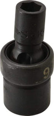 SK - 3/8" Drive 9mm Standard Universal Impact Socket - 6 Points, 2-1/8" OAL - Eagle Tool & Supply