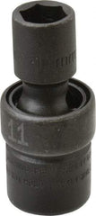 SK - 3/8" Drive 11mm Standard Universal Impact Socket - 6 Points, 2-1/8" OAL - Eagle Tool & Supply