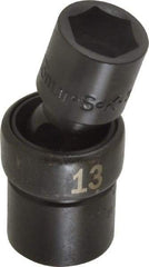SK - 3/8" Drive 13mm Standard Universal Impact Socket - 6 Points, 2-9/64" OAL - Eagle Tool & Supply