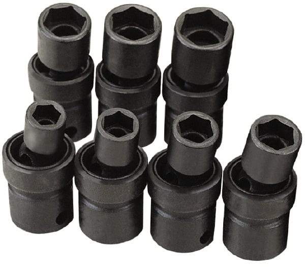 SK - 3/8" Drive 19mm Standard Universal Impact Socket - 6 Points, 2-3/8" OAL - Eagle Tool & Supply