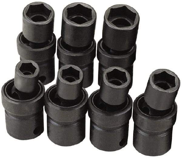 SK - 3/8" Drive 14mm Standard Universal Impact Socket - 6 Points, 2-7/32" OAL - Eagle Tool & Supply