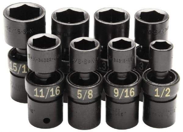 SK - 1/2" Drive 1-1/4" Standard Universal Impact Socket - 6 Points, 3-23/64" OAL - Eagle Tool & Supply