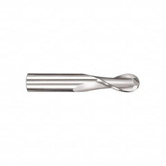 SGS - 1/4" Diam, 3/4" LOC, 2 Flute Solid Carbide Ball End Mill - Exact Industrial Supply