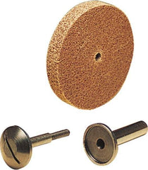 3M - 1-1/2" Diam, 1/4" Face Width, 1/8" Center Hole, Medium Grade, Aluminum Oxide Deburring Wheel - Unitized, Hard Density 6 Grade, 30,100 RPM - Eagle Tool & Supply