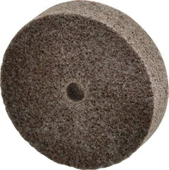 3M - 2" Diam, 1/2" Face Width, 1/4" Center Hole, Fine Grade, Aluminum Oxide Deburring Wheel - Unitized, Medium Density 5 Grade, 22,100 RPM - Eagle Tool & Supply