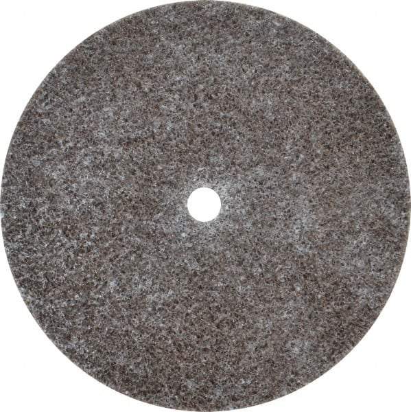 3M - 3" Diam, 1/8" Face Width, 1/4" Center Hole, Medium Grade, Aluminum Oxide Deburring Wheel - Unitized, Hard Density 7 Grade, 18,100 RPM - Eagle Tool & Supply