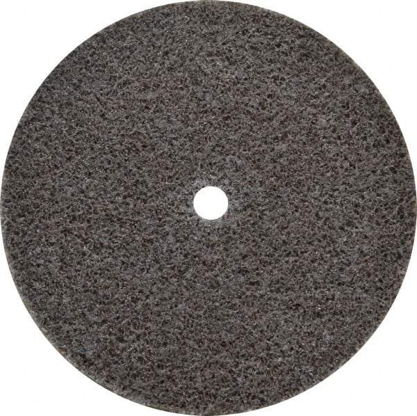 3M - 3" Diam, 1/4" Face Width, 1/4" Center Hole, Medium Grade, Aluminum Oxide Deburring Wheel - Unitized, Hard Density 7 Grade, 18,100 RPM - Eagle Tool & Supply
