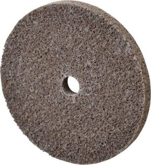 3M - 3" Diam, 1/4" Face Width, 3/8" Center Hole, Fine Grade, Aluminum Oxide Deburring Wheel - Unitized, Medium Density 5 Grade, 18,100 RPM - Eagle Tool & Supply