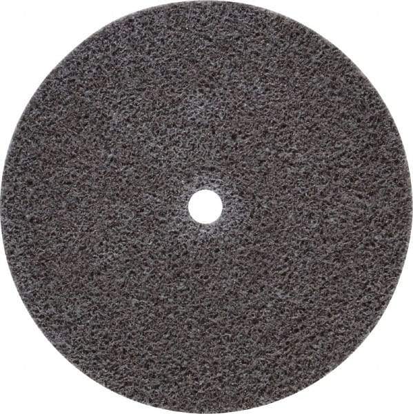 3M - 3" Diam, 1/2" Face Width, 1/4" Center Hole, Fine Grade, Aluminum Oxide Deburring Wheel - Unitized, Medium Density 5 Grade, 15,100 RPM - Eagle Tool & Supply