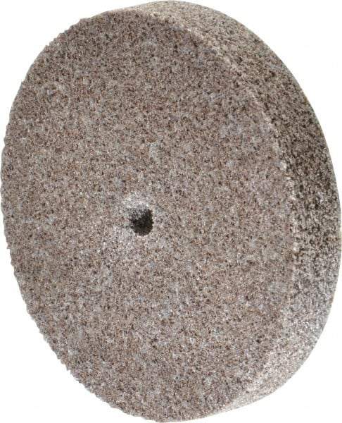 3M - 3" Diam, 1/2" Face Width, 1/4" Center Hole, Medium Grade, Aluminum Oxide Deburring Wheel - Unitized, Hard Density 7 Grade, 15,100 RPM - Eagle Tool & Supply