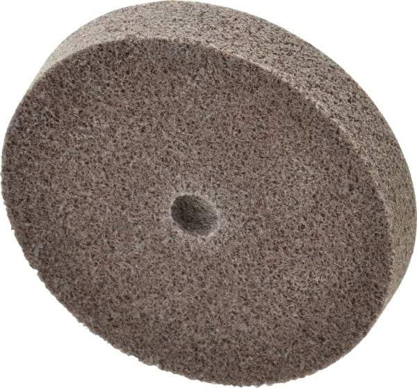 3M - 3" Diam, 1/2" Face Width, 3/8" Center Hole, Fine Grade, Aluminum Oxide Deburring Wheel - Unitized, Medium Density 5 Grade, 15,100 RPM - Eagle Tool & Supply