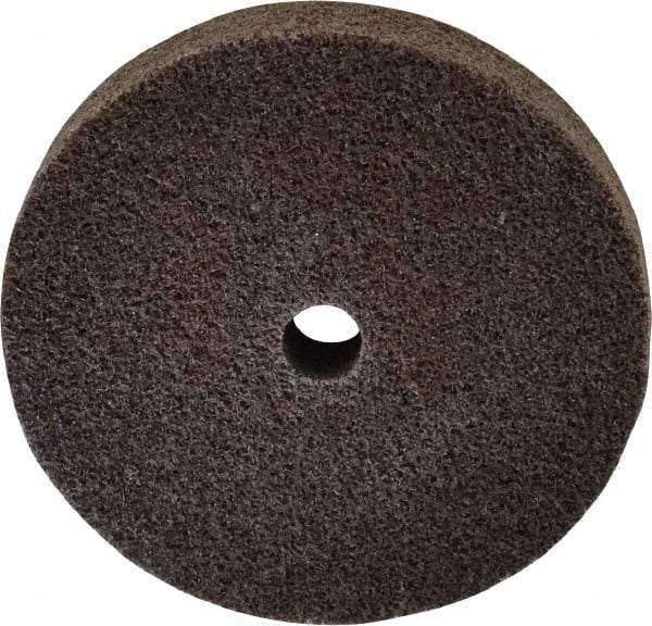 3M - 3" Diam, 1/2" Face Width, 3/8" Center Hole, Medium Grade, Aluminum Oxide Deburring Wheel - Unitized, Hard Density 7 Grade, 15,100 RPM - Eagle Tool & Supply