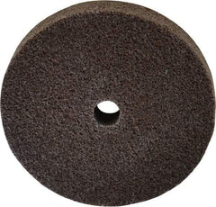3M - 3" Diam, 1/2" Face Width, 3/8" Center Hole, Medium Grade, Aluminum Oxide Deburring Wheel - Unitized, Hard Density 7 Grade, 15,100 RPM - Eagle Tool & Supply