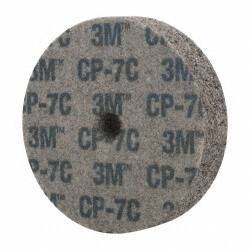 3M - 3" Diam, 3/4" Face Width, 3/8" Center Hole, Coarse Grade, Aluminum Oxide Deburring Wheel - Unitized, Hard Density 7 Grade, 15,100 RPM - Eagle Tool & Supply