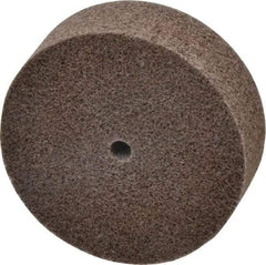 3M - 3" Diam, 1" Face Width, 1/4" Center Hole, Medium Grade, Aluminum Oxide Deburring Wheel - Unitized, Hard Density 7 Grade, 15,100 RPM - Eagle Tool & Supply